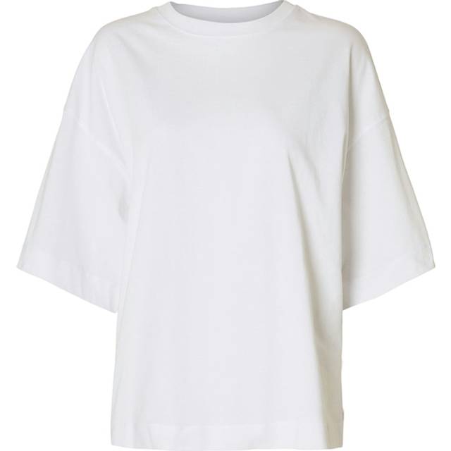 Selected Femme - SLFColwoman 2/4 Oversized Tee NOOS - T-shirt - White - L