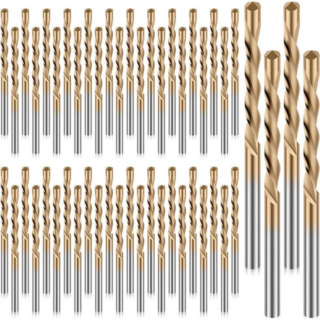 50Pcs Drywall Bit, 1/8 Inch Spiral Saw Tip Cutting Bits, M2 High Speed Steel Bits