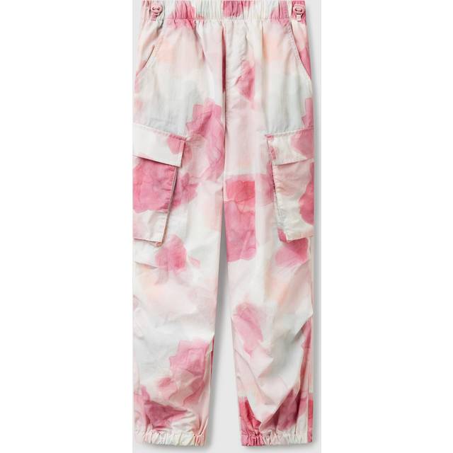 Benetton Kids' Tie Dye Parachute Trousers, Pink
