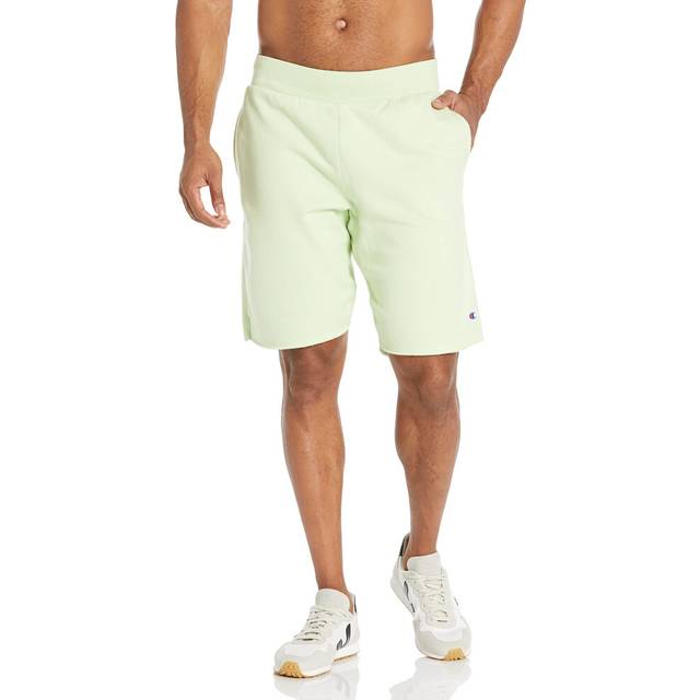 "Champion  Reverse Weave Fleece  Knee-Length Shorts for Men  C Logo  10""""  Mint to Be Green  Medium"