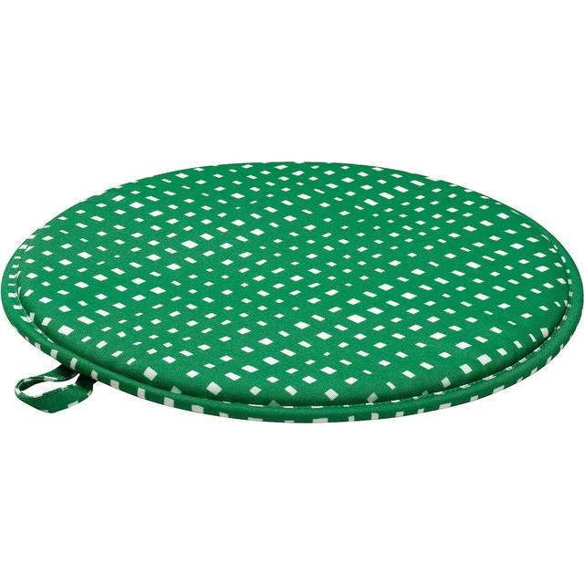 ÄNGSFRÄKEN stolsdyna, grön/vit, 36 cm