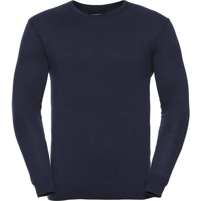 Russell collection mens knitted v neck sweatshirt rw9093