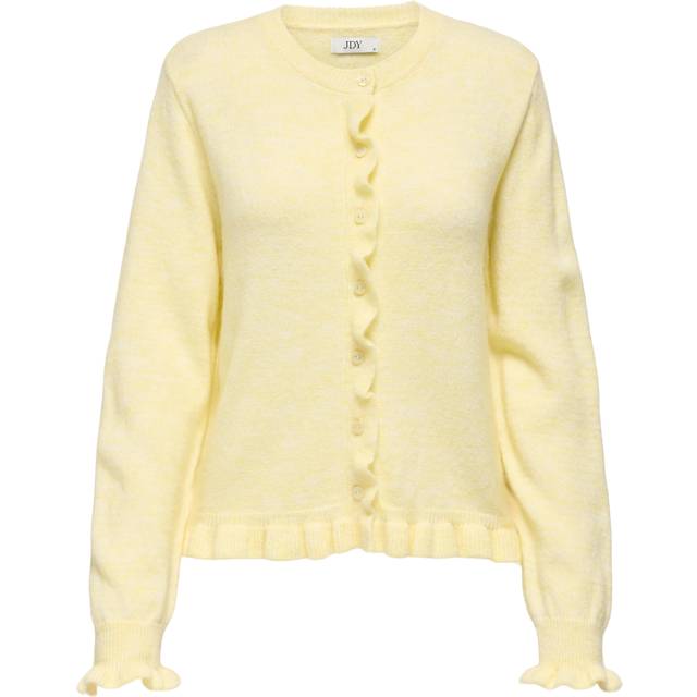 JDY - Cardigan jdyLetty L/S O-neck Frill - Gul
