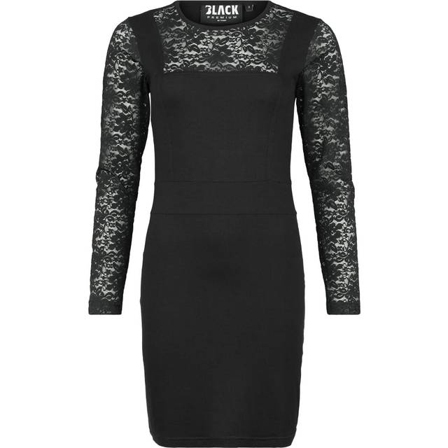 Black Premium by EMP - Gothic Short dress - Lace Me Up - S to XXL - for Women - black