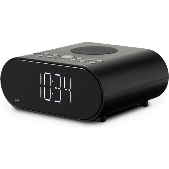 Digital Metal Electric Alarm Tabletop Clock Black (6.8cm H X 15cm W X 16cm D)