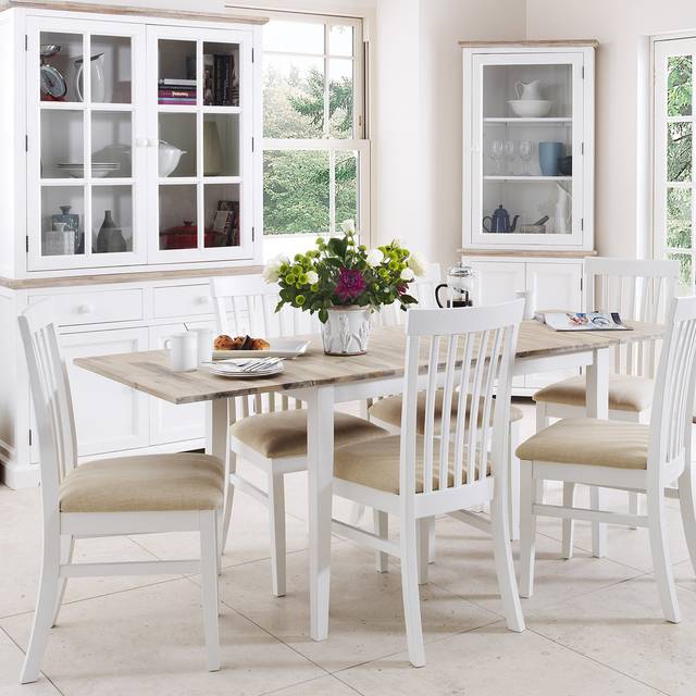 Chatham Extendable Dining Set with 6 Chairs - White