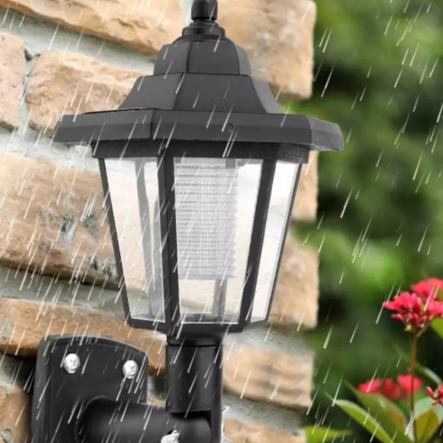 Set of 4 Victorian Style Solar Powered Wall Lanterns