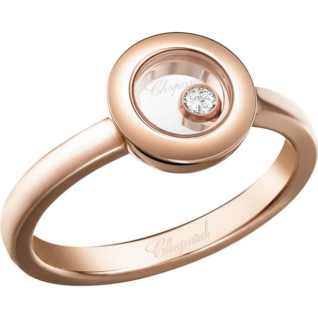 Chopard Rose Gold and Diamond Happy Diamonds Icons Ring - 53