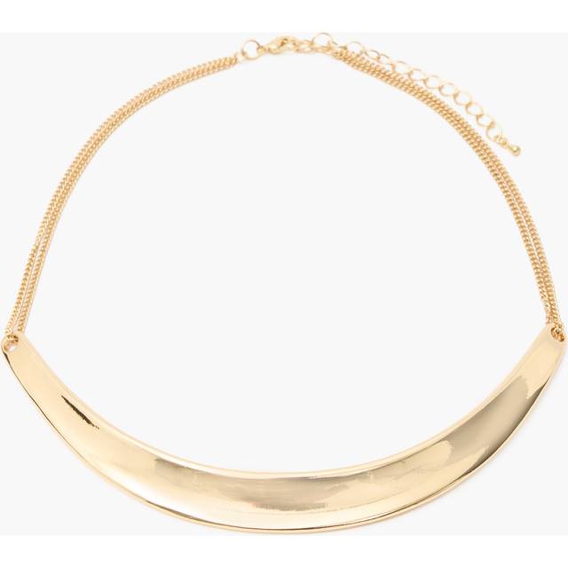 Metal Curve Collar Choker Gold