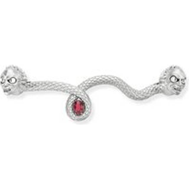 Faberge x Beetlejuice Beetlejuice 18ct White Gold Ruby Twisted Headworm Collar Bar