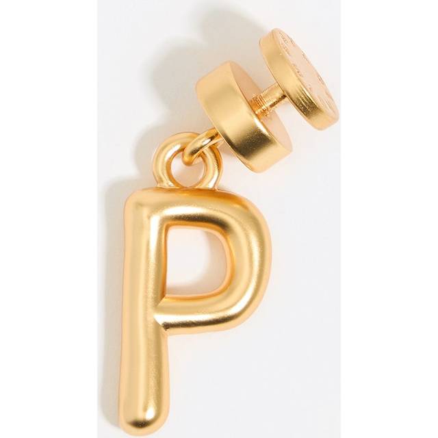 Matte gold letter P charm - GOLD YELLOW - UN