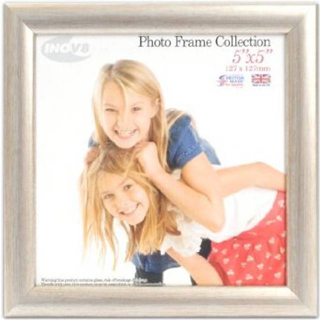 Inov8 Framing PFVS-VSLV-55 Photo Frame, Dense wood, Silver, 5 x 5 inch