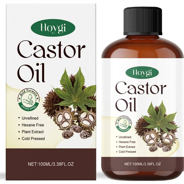 (Castor Oil 100ml) 100ml Pure Castor Oil for Hair, Skin & Nails - Cold-Pressed, Unrefined, Moisturizing Essential Oil