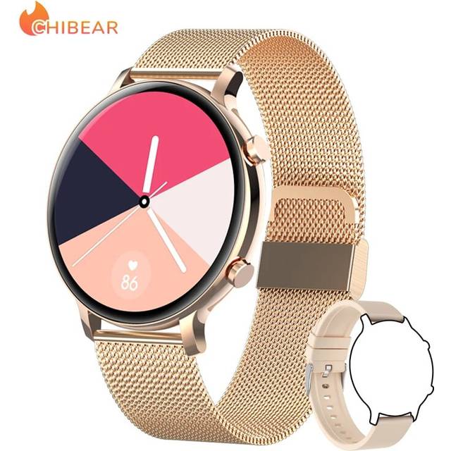 (rose gold net) 2023 Fashion Women Smart Watch ECG+PPG Health Watch DIY Custom Dial Sport
