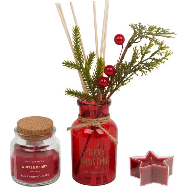 (Winter Berry) 100ml Reed Perfume Diffuser Scented Candle Aromatherapy Gift Box Set