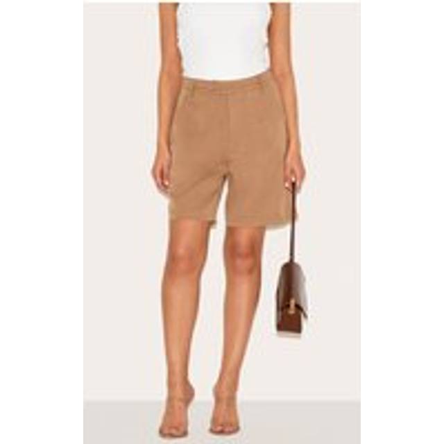 Petite Taupe Tailored Jorts, Brown - 8