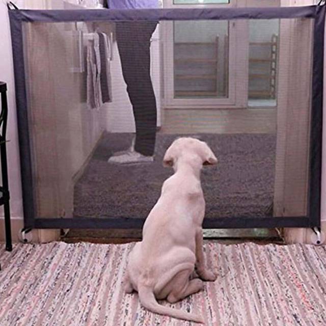 Pet Safety Enclosure, Portable Folding Safe Guard-186*72Cm Dog Barrier Mesh
