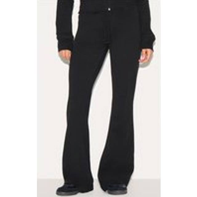 Petite Black Low Rise Skinny Flare Trouser, Black