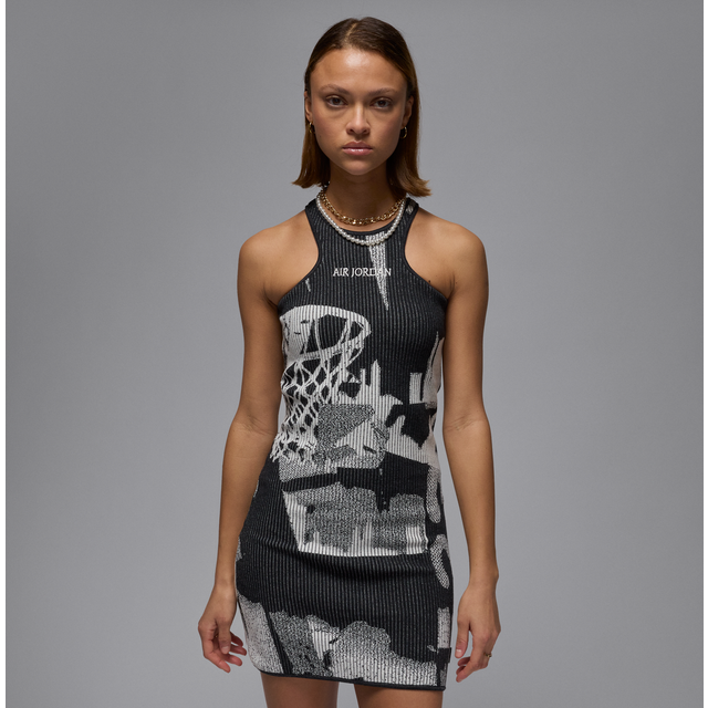 Nike Air Jordan Women's Knit Dress - White - Polyester/Cotton/Elastane - M (UK 12&#x2013;14)