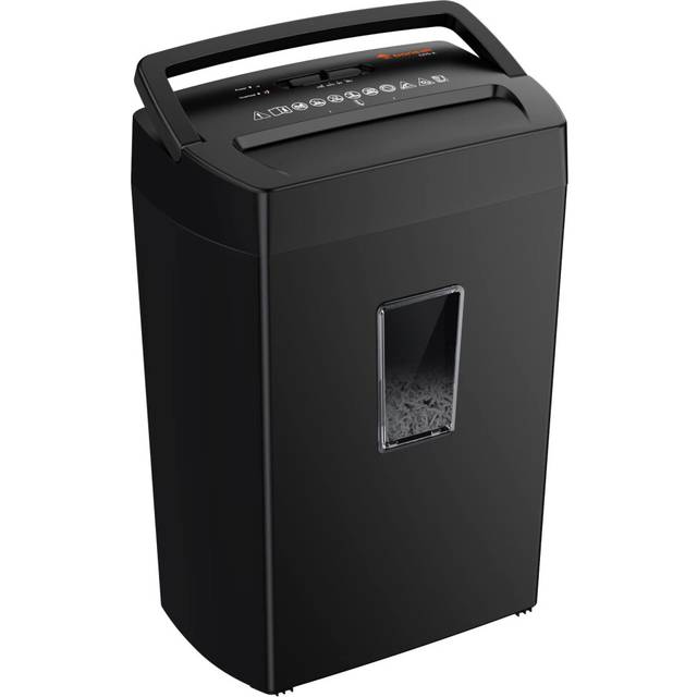 Bonsaii 12-Sheet Cross Cut Paper Shredder, Home Heavy Duty Shredder, 5-Minute Continuous Shredding, Shreds Credit Cards, Mails & Staples, 21L Bin with