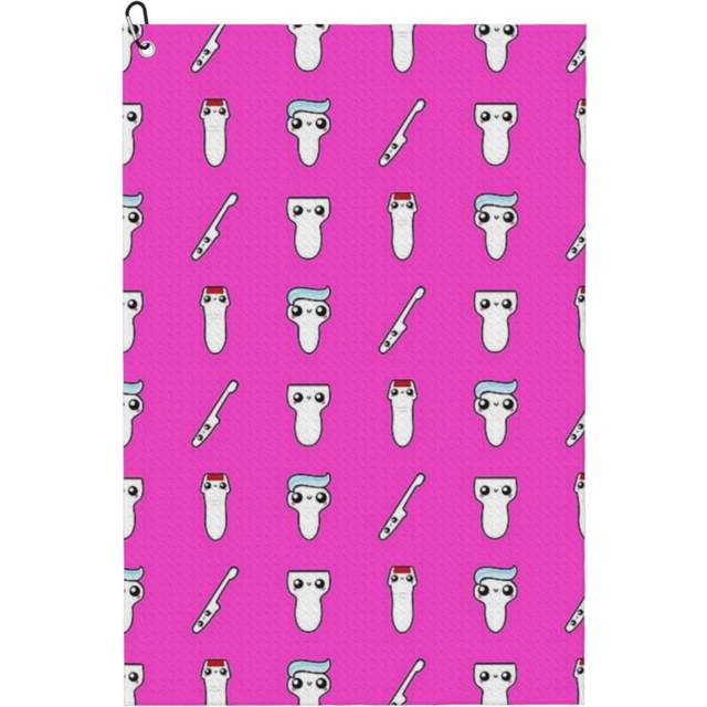 (Funny Ultrasound Gifts Sonosquad Pink By SonoGiggles_12226) Golf Towel Funny Printed Cristmas Gift for Men Women Husband Dad Mom Birthday Golfers Fan