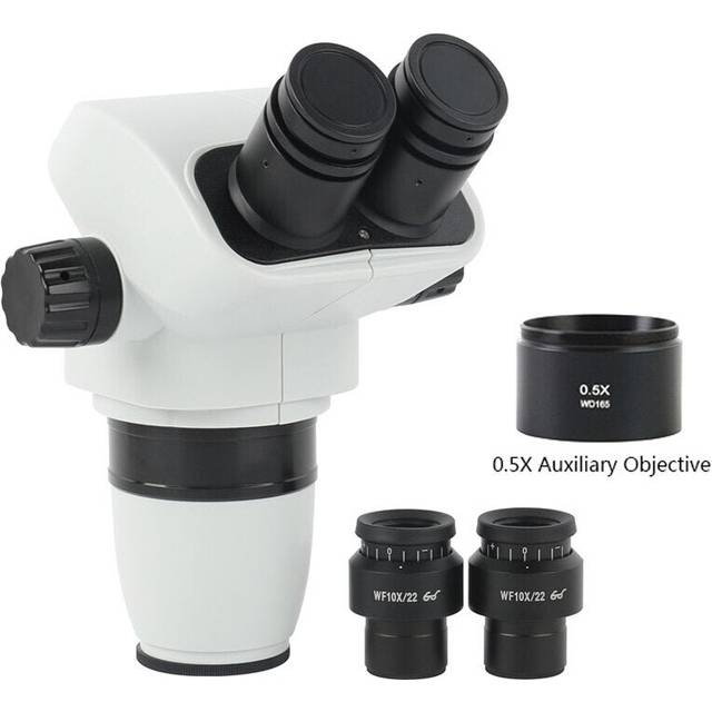 (3.35X-45X (0.5X)) 3.35X 6.7X 45X 90X Binocular Stereo Microscope Industrial Microscope Zoom Magnification Head With WF10X/22MM Focusable Eyepieces