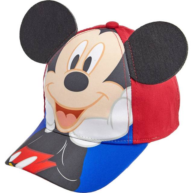 Disney Toddler Boys Mickey Mouse Cotton Baseball Cap Hat - Blue and Re