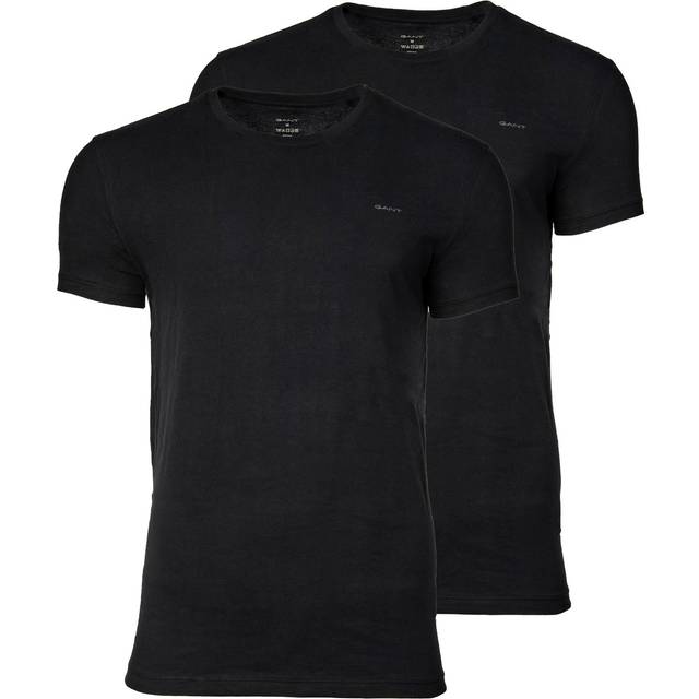 GANT – Svarta, mysiga toppar med sköldlogga, 2-pack-Svart/a