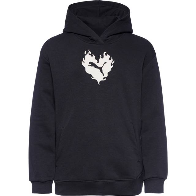 PUMA Flaming Love Hoodie Youth, Clothing, Black, 7-8Y