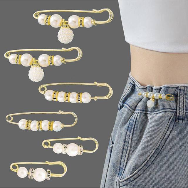 (#8) Buckle Dress Shawl Clips Waistband Pin Waist Pin Brooch Dress Shawl Clips Clothing Brooches Set