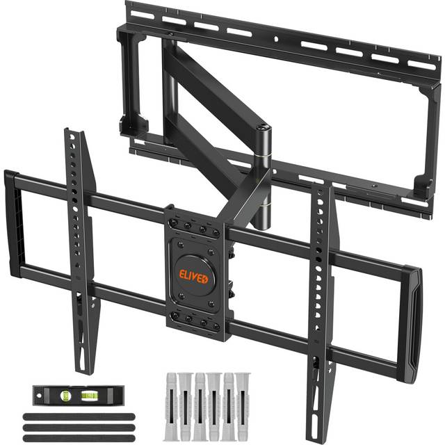 ELIVED TV Wall Bracket with 750mm Long Reach Arm, Smooth Extension TV Mount for Most 37-75inch TVs with Max.VESA 600x400mm up to 40KG, Long