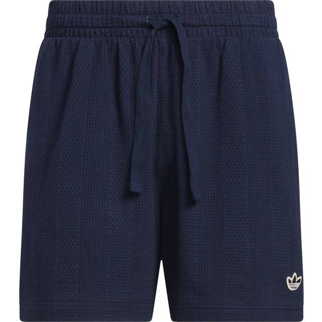 adidas Originals – Summer – Nattblå/vita, stickade shorts i unisex modell