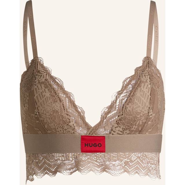 HUGO Red - Brun blonde-BH med rødt logomærke