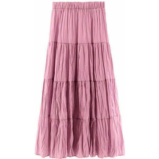 (  Pink) Party Skirt Summer Bohemian Maxi New Hippie Long 8 10 12 14 16 18 20 22