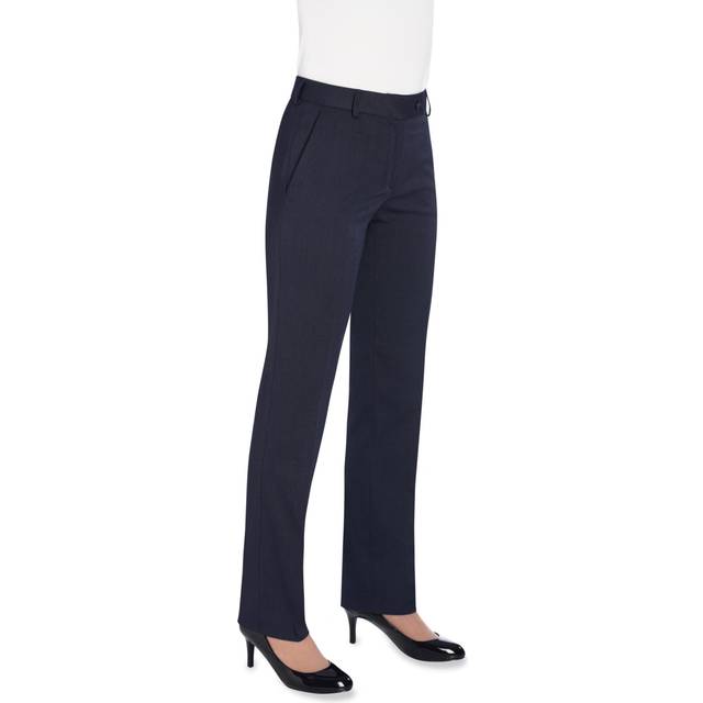 Brook Taverner Bianca Tailored Fit Trouser BT2277 Navy Polka Dot 6 Reg