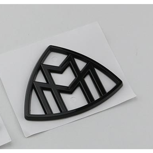 (1pcs door black) 3D For Maybach Side Emblem ABS Car Logo Sticker Rear Bumper Tail Door