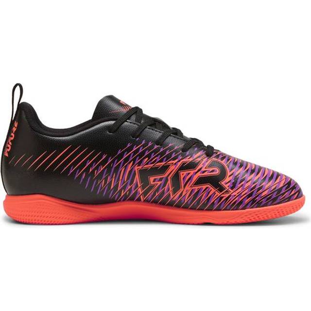 PUMA Future 8 Play IT Futsal Boots Youth, Black/White/Glowing Red, size 5 (5)