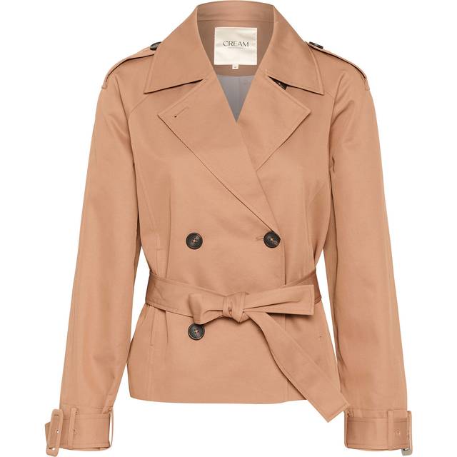 Cropped Trenchcoat Cinnamon Swirl
