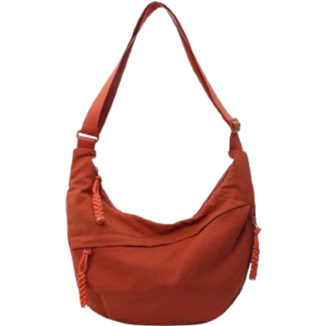 peach tree 1pc Peach Tree Fashion Simplistic Solid Color Large Capacity Adjustable Shoulder Strap Crossbody Bag With Multiple Pockets, Vintage, Casual, Shopping,
