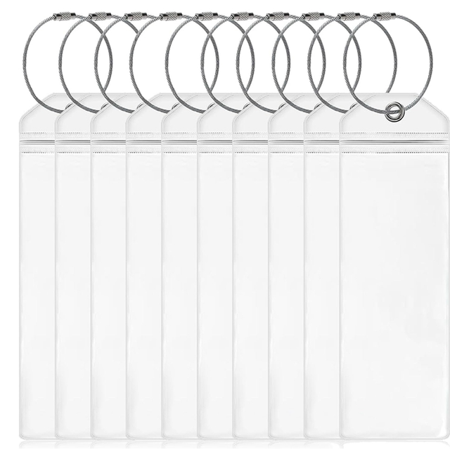 Luggage Tags, 10 Pack Suitcase Cruise Tag Holder, Labels,