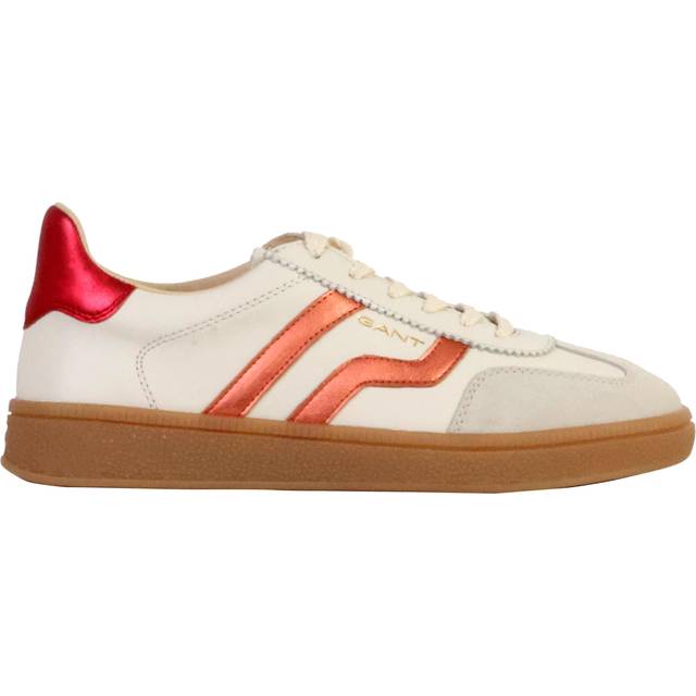 GANT Dam Cuzima metallicfärgade sneakers i mocka och skinn (40)