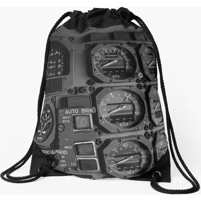 Drawstring Bag cockpit plane Sport Gym Shoe Backpack