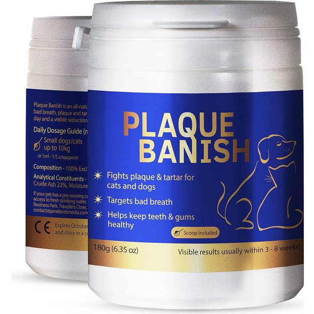 Plaque banish 100% natural plaque off 180g for dogs | tartar remover | freshen