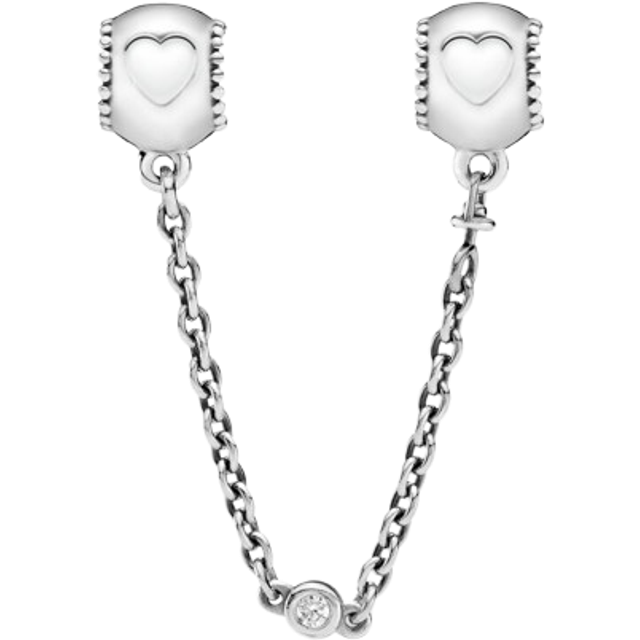 Pandora Bracelets Hidden Hearts Sterling Silver Safety Chain 796457CZ-5