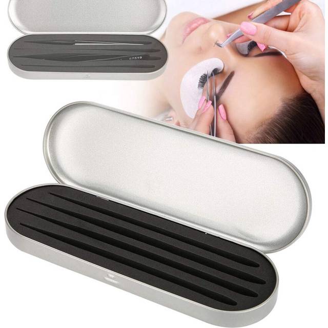 Eyelash Tweezers Box, Tweezers Organizer Case Makeup Storage Box Tweezers Beautymisc Tools, Tweezers, Eyelash for Brushes, Eyebrow Razors