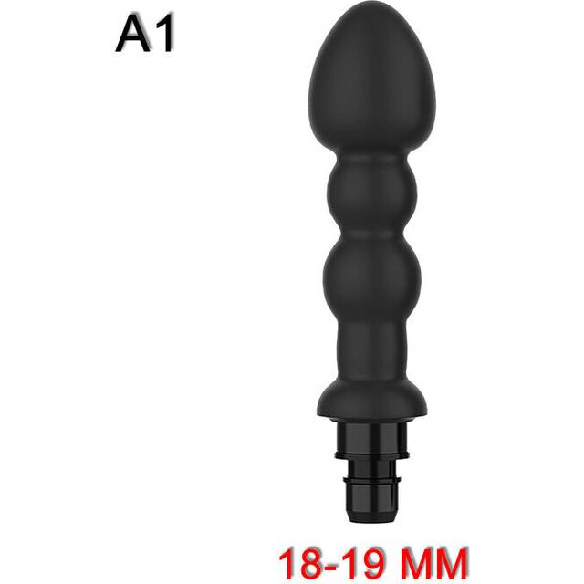 (a-18mm-Black-A1) Massage gun head vibrating fascia gun accessories silicone head lengthened fascia massage gun striking vibrator
