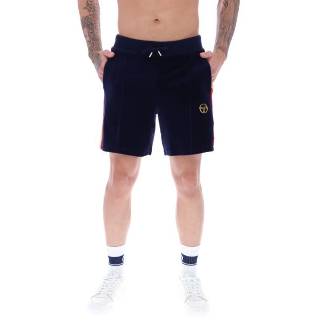 Sergio Tacchini Slice Velour Shorts Navy