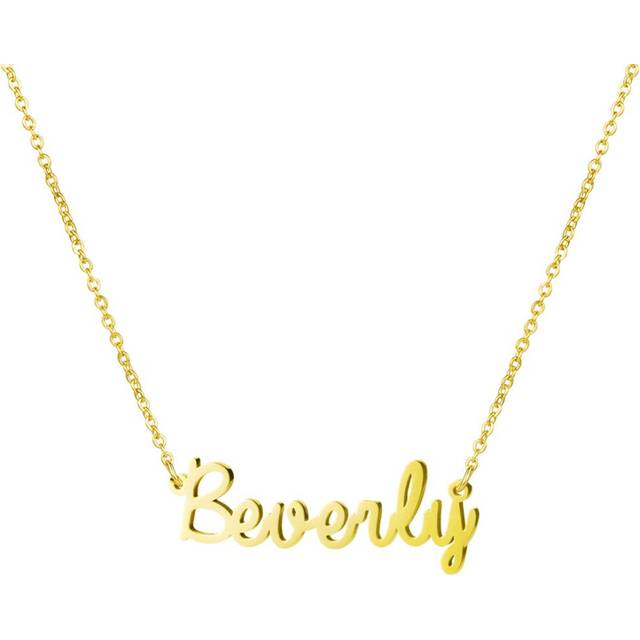 Awegift Women Jewelry Name Necklace Big Initial Gold Plated Best Frien