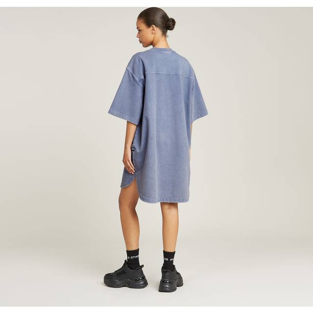 Balloon Loose Sweater Dress - Light blue - Women