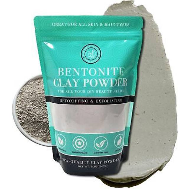 Bare Essentials Living - Bentonite Clay Powder (2lbs) Face Clay Mask  Bentonite Clay Detox for Skin  Clay Powder for Seed Bombs  Detox Bath  Cosmetic